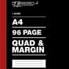 1 Quire / 96 pages A4 Counter Books Quad and Margin