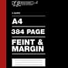 4 Quire / 384 pages A4 Counter Books Feint and Margin