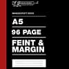 96p A5 Manuscript Books Feint and Margin