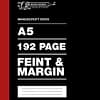 192p A5 Manuscript Books Feint and Margin