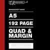 192p A5 Manuscript Books Quad and Margin