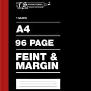 1 Quire / 96 pages A4 Counter Books Feint and Margin