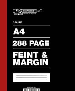 3 Quire / 288 pages A4 Counter Books Feint and Margin
