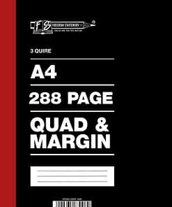 3 Quire / 288 pages A4 Counter Books Quad and Margin