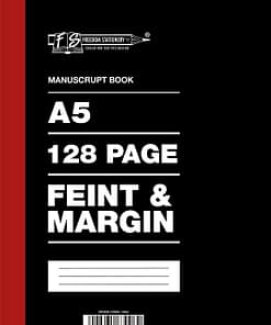 128p A5 Manuscript Books Feint and Margin