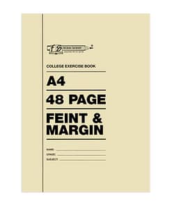 48p A4 College Books Feint and Margin