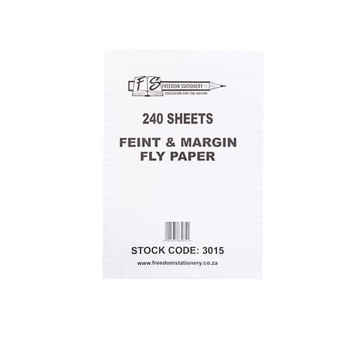 A4 Fly Paper - Feint and Margin (½ Ream)