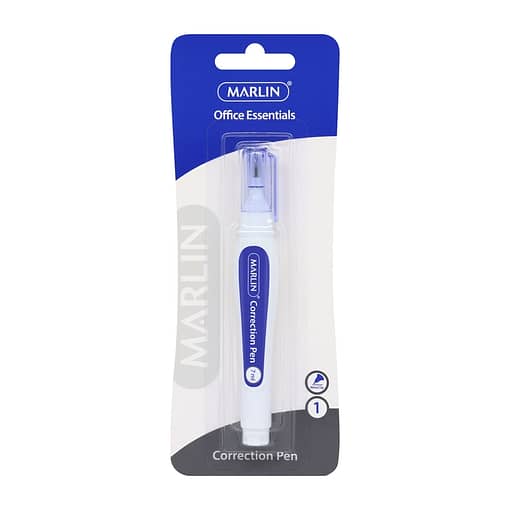 Marlin Office Essentials Correction fluid pen type 7ml 1's metal tip 0.8mm