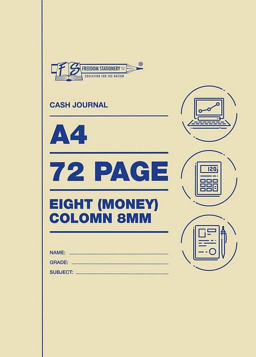72p A4 Accounting Books 8MC Cash Journal